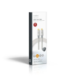Nedis USB Cable | USB 3.2 Gen 2x2 | USB-C™ Male | USB-C™ Male | 100 W | 4K@60Hz | 20 Gbps | Gold Plated | 1.00 m | Round | Braided / Nylon | Silver | Cover Window Box Nedis USB Cable | USB 3.2 Gen 2x2 | USB-C™ Male | USB-C™ Male | 100 W | 4K@60Hz | 20 Gbps | Gold Plated | 1.00 m | Round | Braided / Nylon | Silver | Cover Window Box