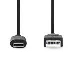 Nedis USB Cable | USB 3.2 Gen 2 | USB-A Male | USB-C™ Male | 60 W | 10 Gbps | Nickel Plated | 1.00 m | Round | PVC | Black | Label Nedis USB Cable | USB 3.2 Gen 2 | USB-A Male | USB-C™ Male | 60 W | 10 Gbps | Nickel Plated | 1.00 m | Round | PVC | Black | Label
