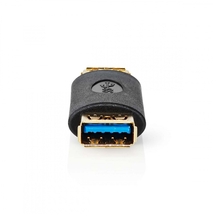 Nedis USB Adapter | USB 3.2 Gen 1 | USB-A Female | USB-A Female | 5 Gbps | Gold Plated | Anthracite | Box Nedis USB Adapter | USB 3.2 Gen 1 | USB-A Female | USB-A Female | 5 Gbps | Gold Plated | Anthracite | Box