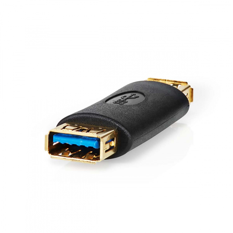 Nedis USB Adapter | USB 3.2 Gen 1 | USB-A Female | USB-A Female | 5 Gbps | Gold Plated | Anthracite | Box Nedis USB Adapter | USB 3.2 Gen 1 | USB-A Female | USB-A Female | 5 Gbps | Gold Plated | Anthracite | Box
