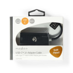 Nedis USB Adapter | USB 3.2 Gen 1 | USB-C™ Male | Mini DisplayPort Female | 0.20 m | Round | Gold Plated | PVC | Anthracite | Window Box