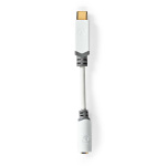 Nedis USB Adapter | USB 2.0 | USB-C™ Male | 3.5 mm Female | 0.10 m | Round | Gold Plated | PVC | White | Box Nedis USB Adapter | USB 2.0 | USB-C™ Male | 3.5 mm Female | 0.10 m | Round | Gold Plated | PVC | White | Box