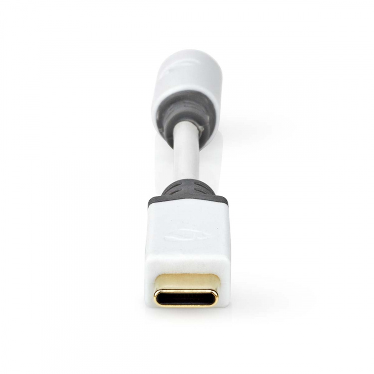 Nedis USB Adapter | USB 2.0 | USB-C™ Male | 3.5 mm Female | 0.10 m | Round | Gold Plated | PVC | White | Box Nedis USB Adapter | USB 2.0 | USB-C™ Male | 3.5 mm Female | 0.10 m | Round | Gold Plated | PVC | White | Box