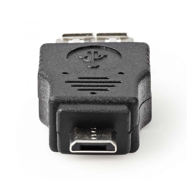 Nedis USB Adapter | USB 2.0 | USB Micro-B Male | USB-A Female | 480 Mbps | Nickel Plated | PVC | Black | Blister Nedis USB Adapter | USB 2.0 | USB Micro-B Male | USB-A Female | 480 Mbps | Nickel Plated | PVC | Black | Blister