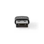 Nedis USB-A Adapter | USB 2.0 | USB-A Male | USB-C™ Female | 480 Mbps | Round | Nickel Plated | Black | Box