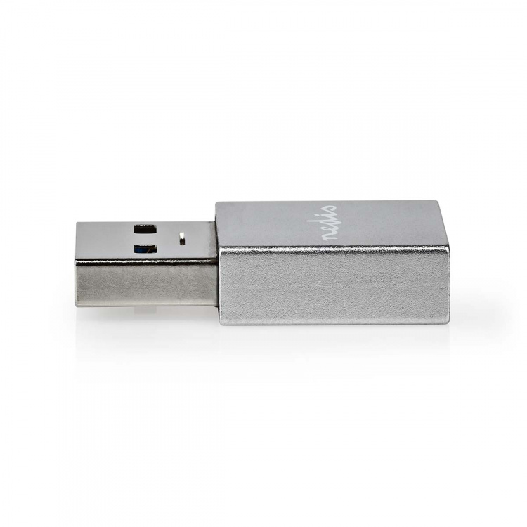 Nedis USB Adapter | USB 3.2 Gen 1 | USB-A Male | USB-C™ Female | 5 Gbps | Nickel Plated | Black | Box