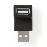 Nedis USB-A Adapter | USB 2.0 | USB-A Male | USB-A Female | 480 Mbps | Round | Nickel Plated | PVC | Black | Box Nedis USB-A Adapter | USB 2.0 | USB-A Male | USB-A Female | 480 Mbps | Round | Nickel Plated | PVC | Black | Box