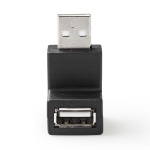 Nedis USB-A Adapter | USB 2.0 | USB-A Male | USB-A Female | 480 Mbps | Round | Nickel Plated | PVC | Black | Box Nedis USB-A Adapter | USB 2.0 | USB-A Male | USB-A Female | 480 Mbps | Round | Nickel Plated | PVC | Black | Box