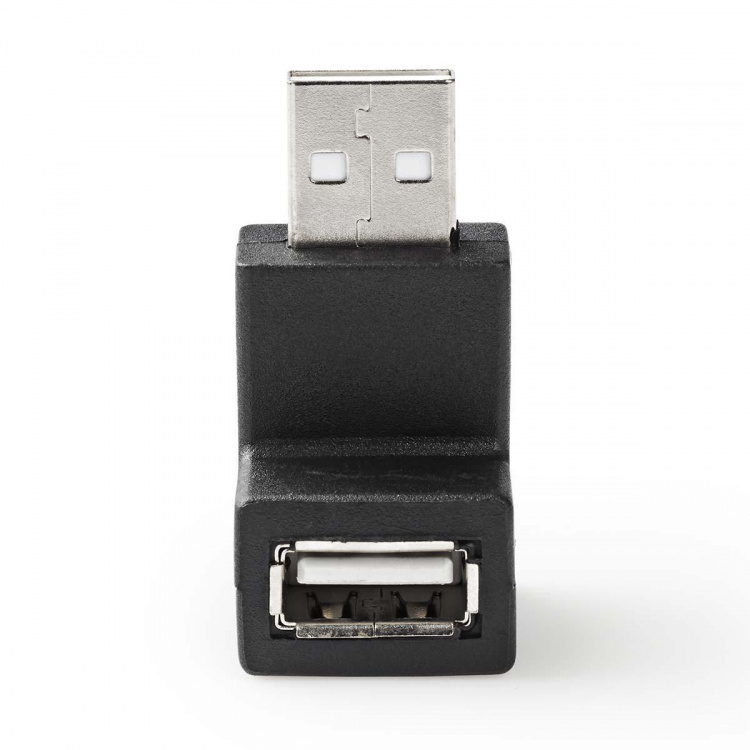 Nedis USB-A Adapter | USB 2.0 | USB-A Male | USB-A Female | 480 Mbps | Round | Nickel Plated | PVC | Black | Box Nedis USB-A Adapter | USB 2.0 | USB-A Male | USB-A Female | 480 Mbps | Round | Nickel Plated | PVC | Black | Box