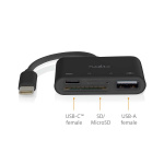 Nedis USB Hub | 1x USB-C™ | 1x USB A / 1x USB-C™ | 4 port(s) | USB 2.0 | USB Powered | SD & MicroSD