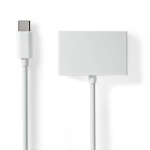 Nedis USB-C™ Adapter | USB 2.0 | USB-C™ Male | 3.5 mm Female | 0.10 m | Round | Nickel Plated | ABS/PVC | White | Box Nedis USB-C™ Adapter | USB 2.0 | USB-C™ Male | 3.5 mm Female | 0.10 m | Round | Nickel Plated | ABS/PVC | White | Box