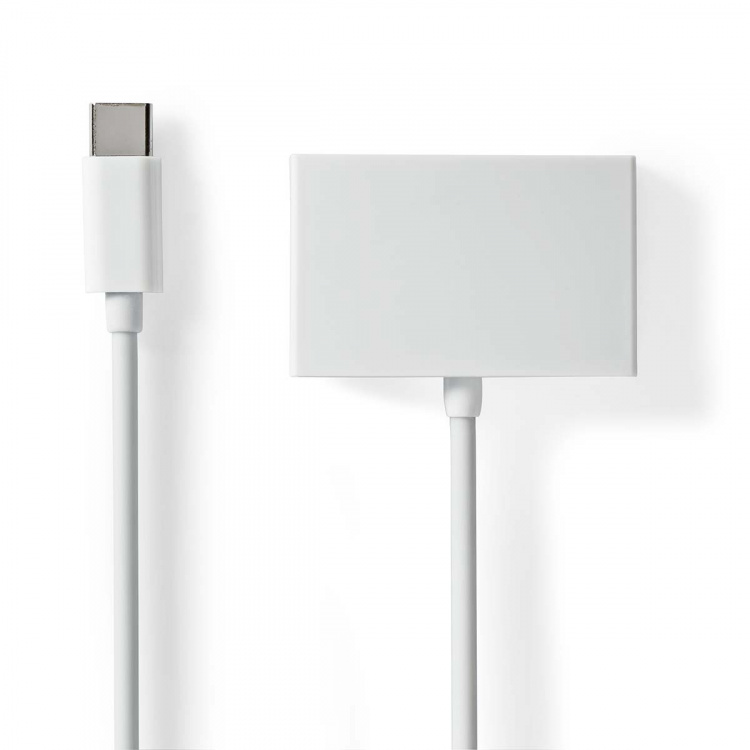 Nedis USB-C™ Adapter | USB 2.0 | USB-C™ Male | 3.5 mm Female | 0.10 m | Round | Nickel Plated | ABS/PVC | White | Box Nedis USB-C™ Adapter | USB 2.0 | USB-C™ Male | 3.5 mm Female | 0.10 m | Round | Nickel Plated | ABS/PVC | White | Box