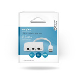 Nedis USB-C™ Adapter | USB 2.0 | USB-C™ Male | 3.5 mm Female | 0.10 m | Round | Nickel Plated | ABS/PVC | White | Box Nedis USB-C™ Adapter | USB 2.0 | USB-C™ Male | 3.5 mm Female | 0.10 m | Round | Nickel Plated | ABS/PVC | White | Box