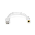 Nedis USB Adapter | USB 2.0 | USB-C™ Male | 3.5 mm Female | 0.10 m | Round | Nickel Plated | PVC | White | Box Nedis USB Adapter | USB 2.0 | USB-C™ Male | 3.5 mm Female | 0.10 m | Round | Nickel Plated | PVC | White | Box