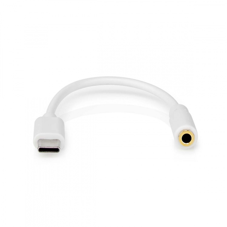 Nedis USB Adapter | USB 2.0 | USB-C™ Male | 3.5 mm Female | 0.10 m | Round | Nickel Plated | PVC | White | Box Nedis USB Adapter | USB 2.0 | USB-C™ Male | 3.5 mm Female | 0.10 m | Round | Nickel Plated | PVC | White | Box