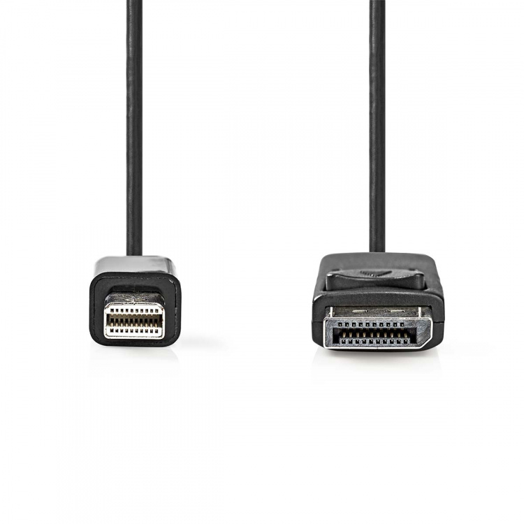 Nedis Mini DisplayPort Cable | DisplayPort 1.2 | Mini DisplayPort Male | DisplayPort Male | 21.6 Gbps | Nickel Plated | 2.00 m | Round | PVC | Black | Label Nedis Mini DisplayPort Cable | DisplayPort 1.2 | Mini DisplayPort Male | DisplayPort Male | 21.6 Gbps | Nickel Plated | 2.00 m | Round | PVC | Black | Label
