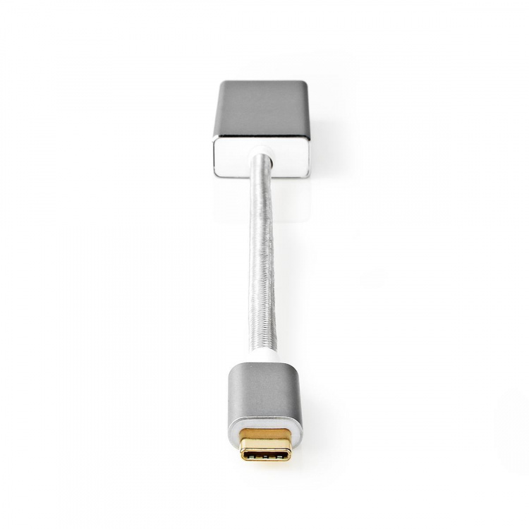 Nedis USB Adapter | USB 3.2 Gen 1 | USB-C™ Male | DisplayPort Female | 0.20 m | Round | Gold Plated | Braided / Nylon | Silver | Cover Window Box Nedis USB Adapter | USB 3.2 Gen 1 | USB-C™ Male | DisplayPort Female | 0.20 m | Round | Gold Plated | Braided / Nylon | Silver | Cover Window Box