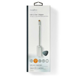 Nedis USB Adapter | USB 3.2 Gen 1 | USB-C™ Male | Mini DisplayPort Female | Power delivery | 0.20 m | Round | Gold Plated | Braided / Nylon | Silver | Cover Window Box