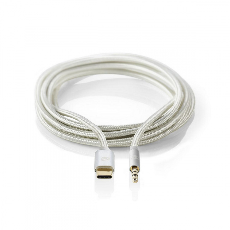 Nedis USB Adapter | USB 2.0 | USB-C™ Male | 3.5 mm Male | 1.00 m | Round | Gold Plated | Braided / Nylon | Aluminium | Cover Window Box Nedis USB Adapter | USB 2.0 | USB-C™ Male | 3.5 mm Male | 1.00 m | Round | Gold Plated | Braided / Nylon | Aluminium | Cover Window Box