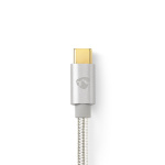 Nedis USB Adapter | USB 2.0 | USB-C™ Male | 3.5 mm Male | 1.00 m | Round | Gold Plated | Braided / Nylon | Aluminium | Cover Window Box Nedis USB Adapter | USB 2.0 | USB-C™ Male | 3.5 mm Male | 1.00 m | Round | Gold Plated | Braided / Nylon | Aluminium | Cover Window Box