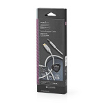 Nedis USB Adapter | USB 2.0 | USB-C™ Male | 3.5 mm Male | 1.00 m | Round | Gold Plated | Braided / Nylon | Aluminium | Cover Window Box Nedis USB Adapter | USB 2.0 | USB-C™ Male | 3.5 mm Male | 1.00 m | Round | Gold Plated | Braided / Nylon | Aluminium | Cover Window Box