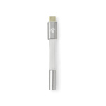 Nedis USB Adapter | USB 2.0 | USB-C™ Male | 3.5 mm Female | 0.08 m | Round | Gold Plated | Braided / Nylon | Silver / White | Cover Window Box Nedis USB Adapter | USB 2.0 | USB-C™ Male | 3.5 mm Female | 0.08 m | Round | Gold Plated | Braided / Nylon | Silver / White | Cover Window Box