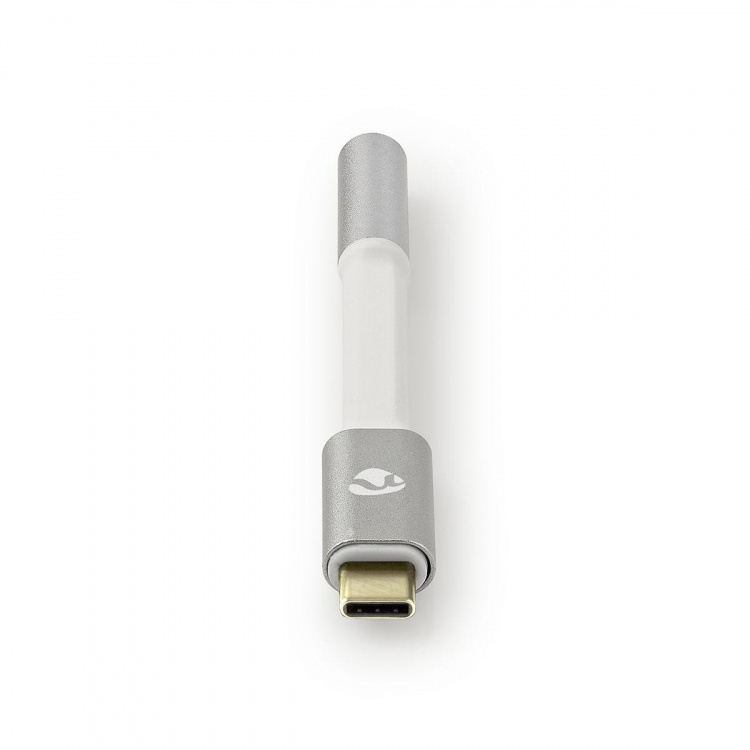 Nedis USB Adapter | USB 2.0 | USB-C™ Male | 3.5 mm Female | 0.08 m | Round | Gold Plated | Braided / Nylon | Silver / White | Cover Window Box Nedis USB Adapter | USB 2.0 | USB-C™ Male | 3.5 mm Female | 0.08 m | Round | Gold Plated | Braided / Nylon | Silver / White | Cover Window Box