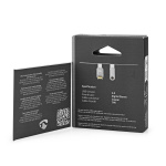 Nedis USB Adapter | USB 2.0 | USB-C™ Male | 3.5 mm Female | 0.08 m | Round | Gold Plated | Braided / Nylon | Silver / White | Cover Window Box Nedis USB Adapter | USB 2.0 | USB-C™ Male | 3.5 mm Female | 0.08 m | Round | Gold Plated | Braided / Nylon | Silver / White | Cover Window Box