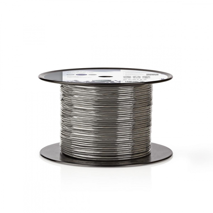 Nedis Audio Cable | 4 x 0.16 mm² | Copper | 100.0 m | Round | PVC | Dark Grey | Reel