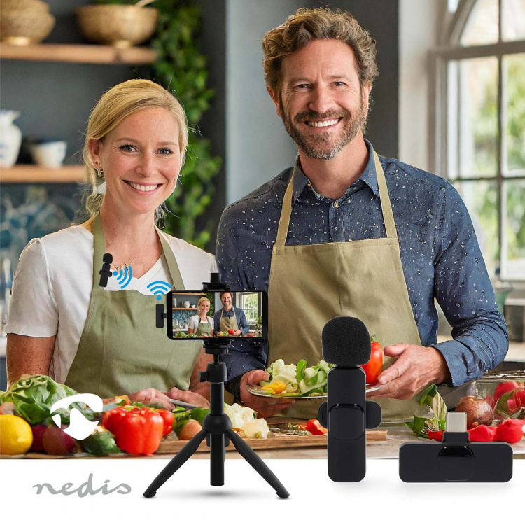Nedis Microphone | Used for: Notebook / Smartphone / Tablet | USB Type-C™ / Wireless | USB-C™ Female | On/Off switch