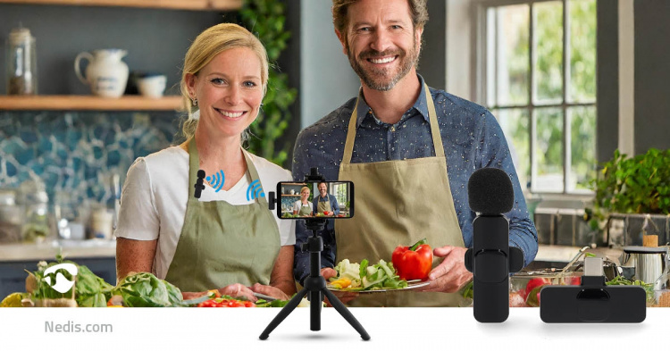 Nedis Microphone | Used for: Notebook / Smartphone / Tablet | USB Type-C™ / Wireless | USB-C™ Female | On/Off switch