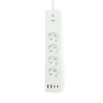 Nedis SmartLife Power Strip | 2x USB-A / 2x USB-C™ / 4x plug with earth contact (CEE 7/3) | 16 A | 3680 W | 2.00 m | 0 - 55 °C | Android™ / IOS | White Nedis SmartLife Power Strip | 2x USB-A / 2x USB-C™ / 4x plug with earth contact (CEE 7/3) | 16 A | 3680 W | 2.00 m | 0 - 55 °C | Android™ / IOS | White