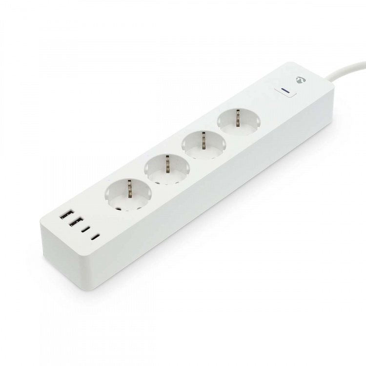Nedis SmartLife Power Strip | 2x USB-A / 2x USB-C™ / 4x plug with earth contact (CEE 7/3) | 16 A | 3680 W | 2.00 m | 0 - 55 °C | Android™ / IOS | White Nedis SmartLife Power Strip | 2x USB-A / 2x USB-C™ / 4x plug with earth contact (CEE 7/3) | 16 A | 3680 W | 2.00 m | 0 - 55 °C | Android™ / IOS | White