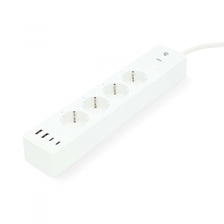 Nedis SmartLife Power Strip | 2x USB-A / 2x USB-C™ / 4x plug with earth contact (CEE 7/3) | 16 A | 3680 W | 2.00 m | 0 - 55 °C | Android™ / IOS | White Nedis SmartLife Power Strip | 2x USB-A / 2x USB-C™ / 4x plug with earth contact (CEE 7/3) | 16 A | 3680 W | 2.00 m | 0 - 55 °C | Android™ / IOS | White
