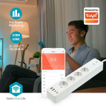 Nedis SmartLife Power Strip | 2x USB-A / 2x USB-C™ / 4x plug with earth contact (CEE 7/3) | 16 A | 3680 W | 2.00 m | 0 - 55 °C | Android™ / IOS | White Nedis SmartLife Power Strip | 2x USB-A / 2x USB-C™ / 4x plug with earth contact (CEE 7/3) | 16 A | 3680 W | 2.00 m | 0 - 55 °C | Android™ / IOS | White
