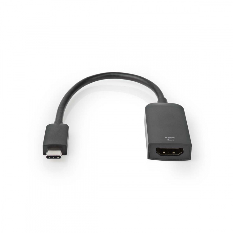 Nedis USB-C™ Adapter Cable | Type-C™ Male - HDMI™ Output | 0.2 m | Black Nedis USB-C™ Adapter Cable | Type-C™ Male - HDMI™ Output | 0.2 m | Black