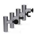 Nedis SmartLife Sports Massage Gun | Accu Powered | Rechargeable | 5 Massage Modes | Conical Head / Drawstring Bag / Flat Head / Spherical Head / U-shape Head | Dark Grey