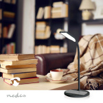 Nedis LED Lamp with Wireless Charger | Dimmer - On Product | LED / Qi | 15 W | With dimming | Cool White / Natural White / Warm White | 2700 - 6500 K