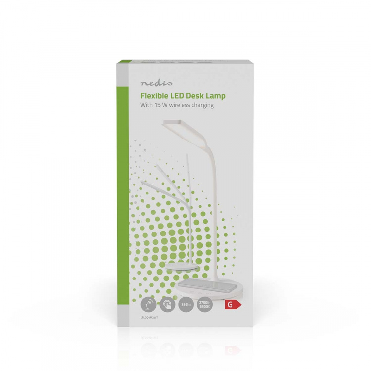 Nedis LED Lamp with Wireless Charger | Dimmer - On Product | LED | 15 W | With dimming | Cool White / Natural White / Warm White | 2700 - 6500 K