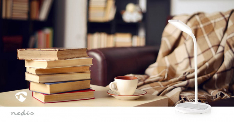 Nedis LED Lamp with Wireless Charger | Dimmer - On Product | LED | 15 W | With dimming | Cool White / Natural White / Warm White | 2700 - 6500 K