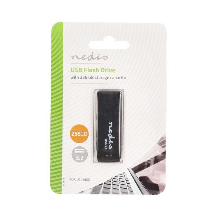 Nedis Flash Drive | 256 GB | USB Type-A | Read speed: 80 MB/s | Write speed: 10 MB/s