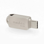 Nedis Flash Drive | 64 GB | USB-A / USB-C™ | Read speed: 90 MB/s | Write speed: 20 MB/s Nedis Flash Drive | 64 GB | USB-A / USB-C™ | Read speed: 90 MB/s | Write speed: 20 MB/s