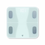 Nedis SmartLife Personal Scale | BMI / BMR / Bones / Fat / Muscles / Water / Weight | 12 | Peak load: 180 kg | Android™ / IOS | ABS / Glass | White