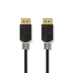 Nedis DisplayPort Cable | DisplayPort Male | DisplayPort Male | 8K@60Hz | Gold Plated | 2.00 m | Round | PVC | Anthracite | Box