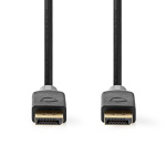 Nedis DisplayPort Cable | DisplayPort Male | DisplayPort Male | 8K@60Hz | Gold Plated | 2.00 m | Round | PVC | Anthracite | Box