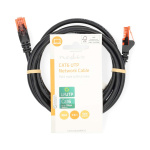 Nedis CAT6 Cable | RJ45 Male | RJ45 Male | U/UTP | 1.50 m | Round | PVC | Black | Label