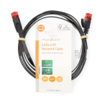 Nedis CAT6 Cable | RJ45 Male | RJ45 Male | U/UTP | 2.00 m | Flat | PVC | Black | Label Nedis CAT6 Cable | RJ45 Male | RJ45 Male | U/UTP | 2.00 m | Flat | PVC | Black | Label