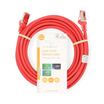 Nedis CAT6 Cable | RJ45 Male | RJ45 Male | S/FTP | 5.00 m | Round | LSZH | Red | Label Nedis CAT6 Cable | RJ45 Male | RJ45 Male | S/FTP | 5.00 m | Round | LSZH | Red | Label