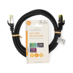 Nedis CAT7 Cable | S/FTP | RJ45 Male | RJ45 Male | 2.00 m | Round | LSZH | Black | Label