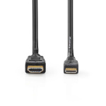 Nedis High Speed HDMI™ Cable with Ethernet | HDMI™ Connector | HDMI™ Mini Connector | 4K@30Hz | 10.2 Gbps | 1.50 m | Round | PVC | Black | Label Nedis High Speed HDMI™ Cable with Ethernet | HDMI™ Connector | HDMI™ Mini Connector | 4K@30Hz | 10.2 Gbps | 1.50 m | Round | PVC | Black | Label